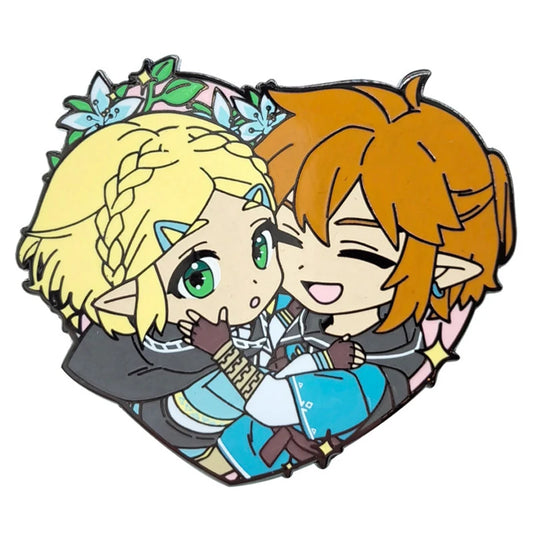 LINK & ZELDA (HEART PIN)