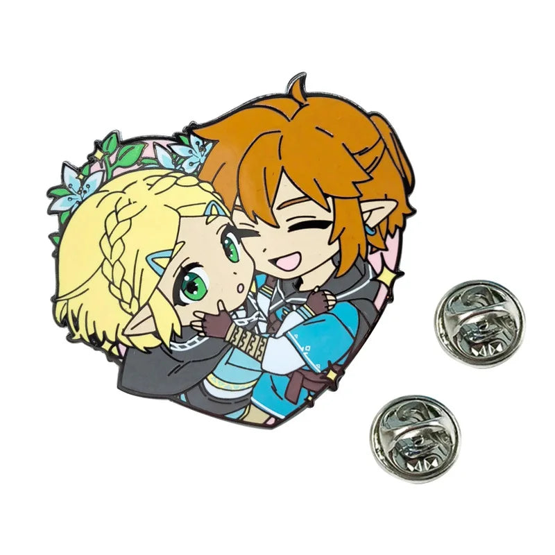 LINK & ZELDA (HEART PIN)